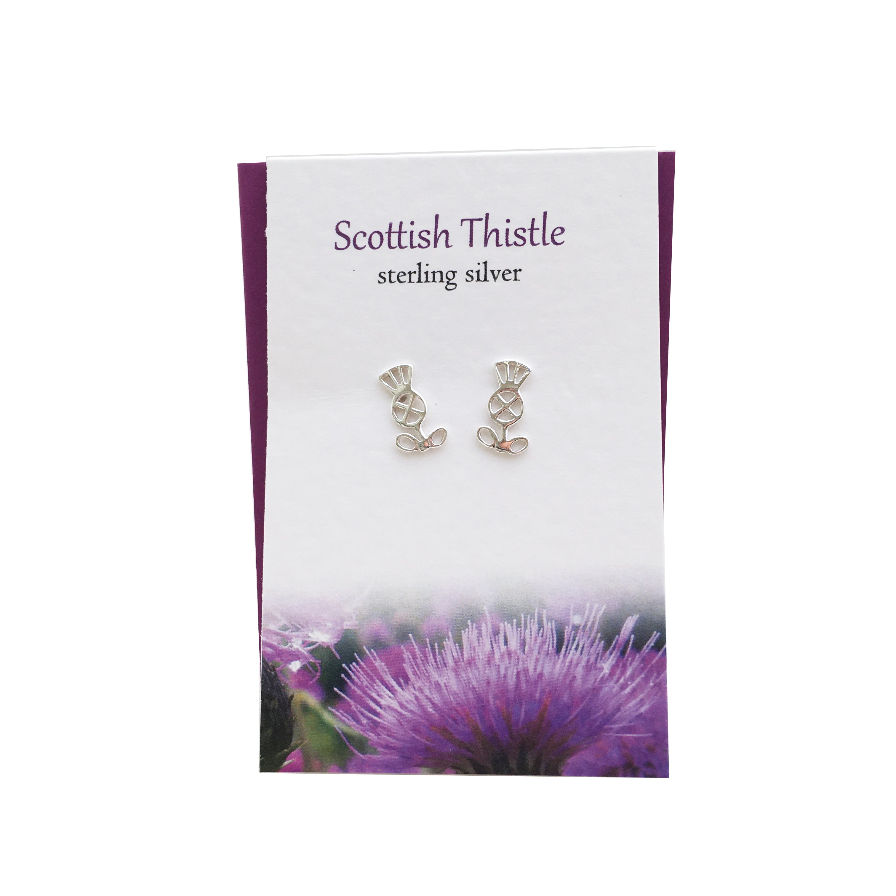 Scottish Thistle silver stud earrings| The Silver Studio Scotland