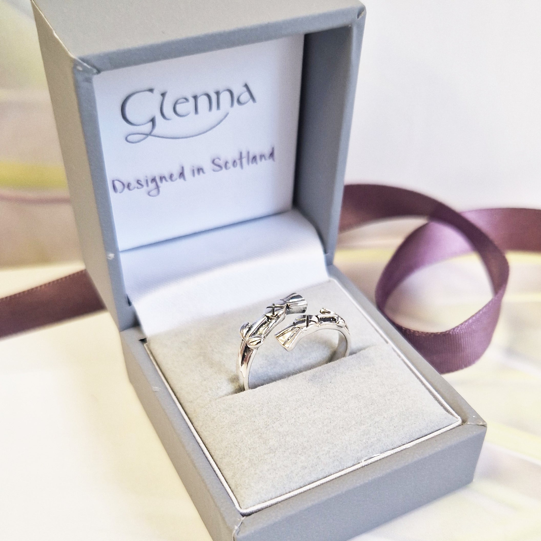 Glenna Scottish Thistle Wrap Ring