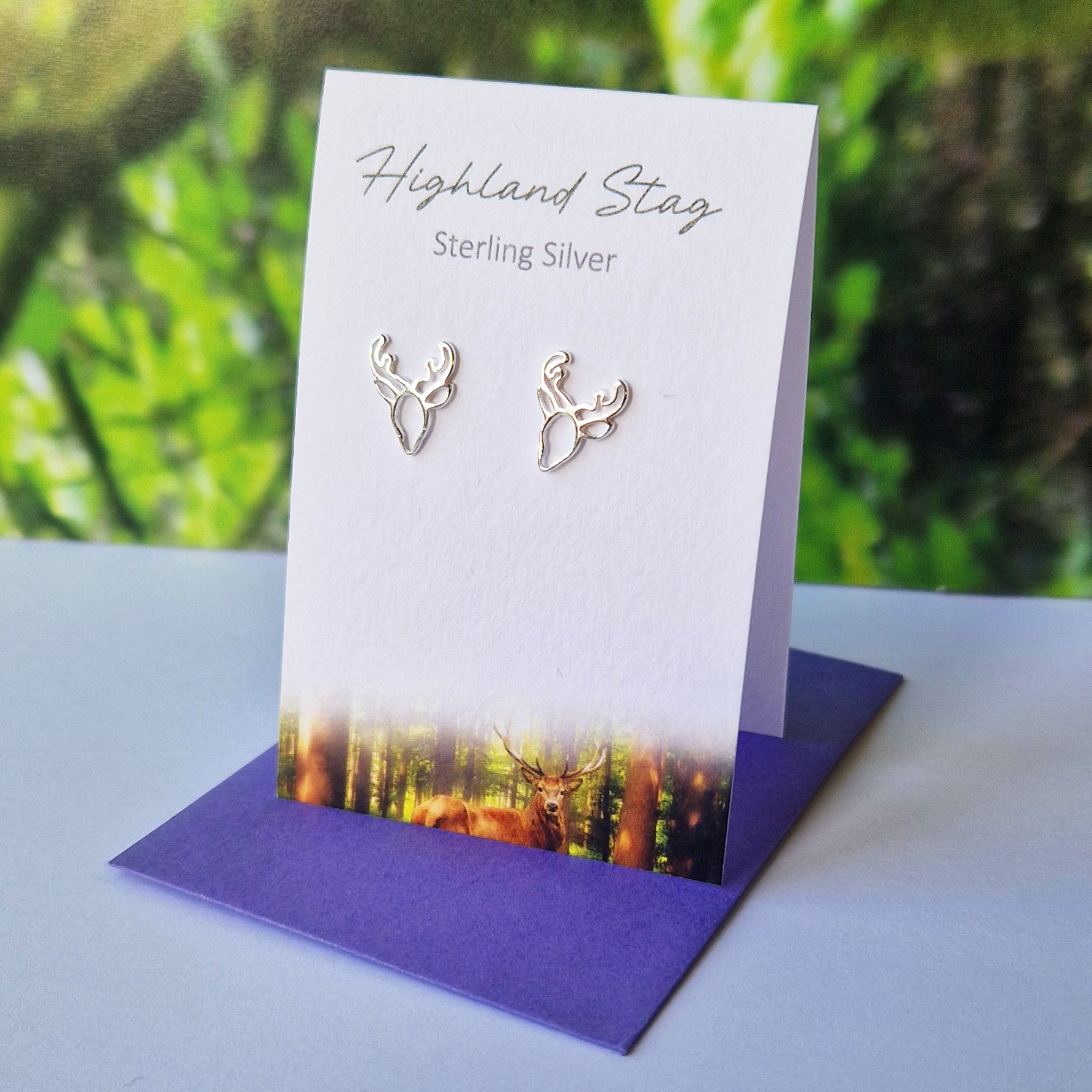 Highland Stag Stud Earrings