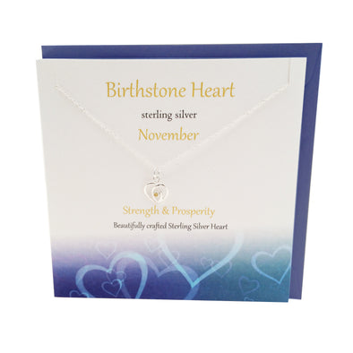 November Birthstone Citrine crystal silver necklace | The Silver Studio Scotland