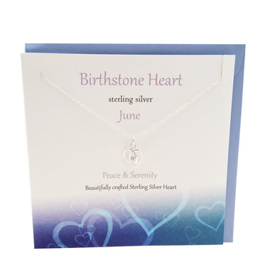 June Birthstone silver pendant |Pearl crystal | The Silver Studio