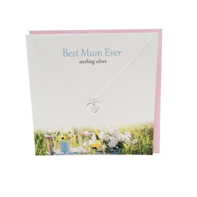 Best Mum Ever silver heart necklace | The Silver Studio Scotland