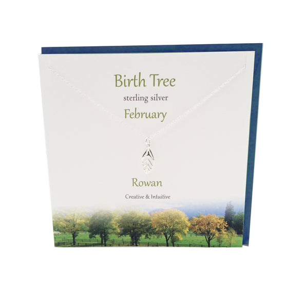 February Birth Tree  Rowan silver necklace | The Silver Studio Scotland