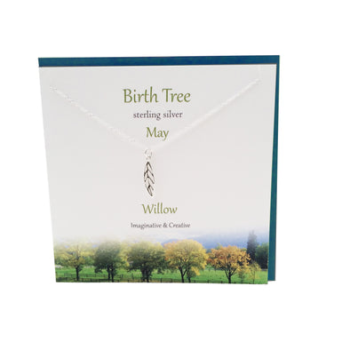 May Birth Tree Willow silver necklace | The Silver Studio Scotland