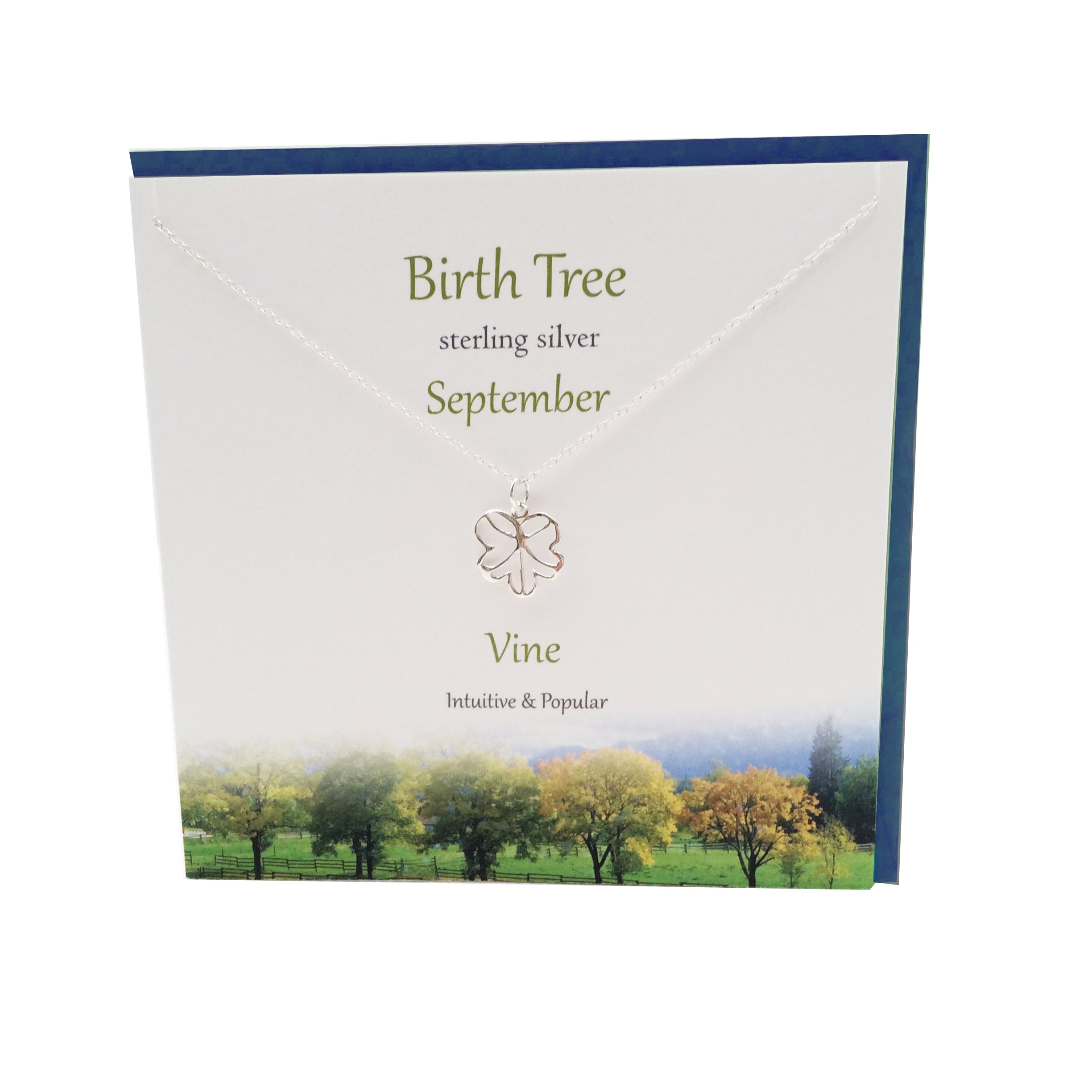 September Birth Tree Vine silver necklace | The Silver Studio Scotland