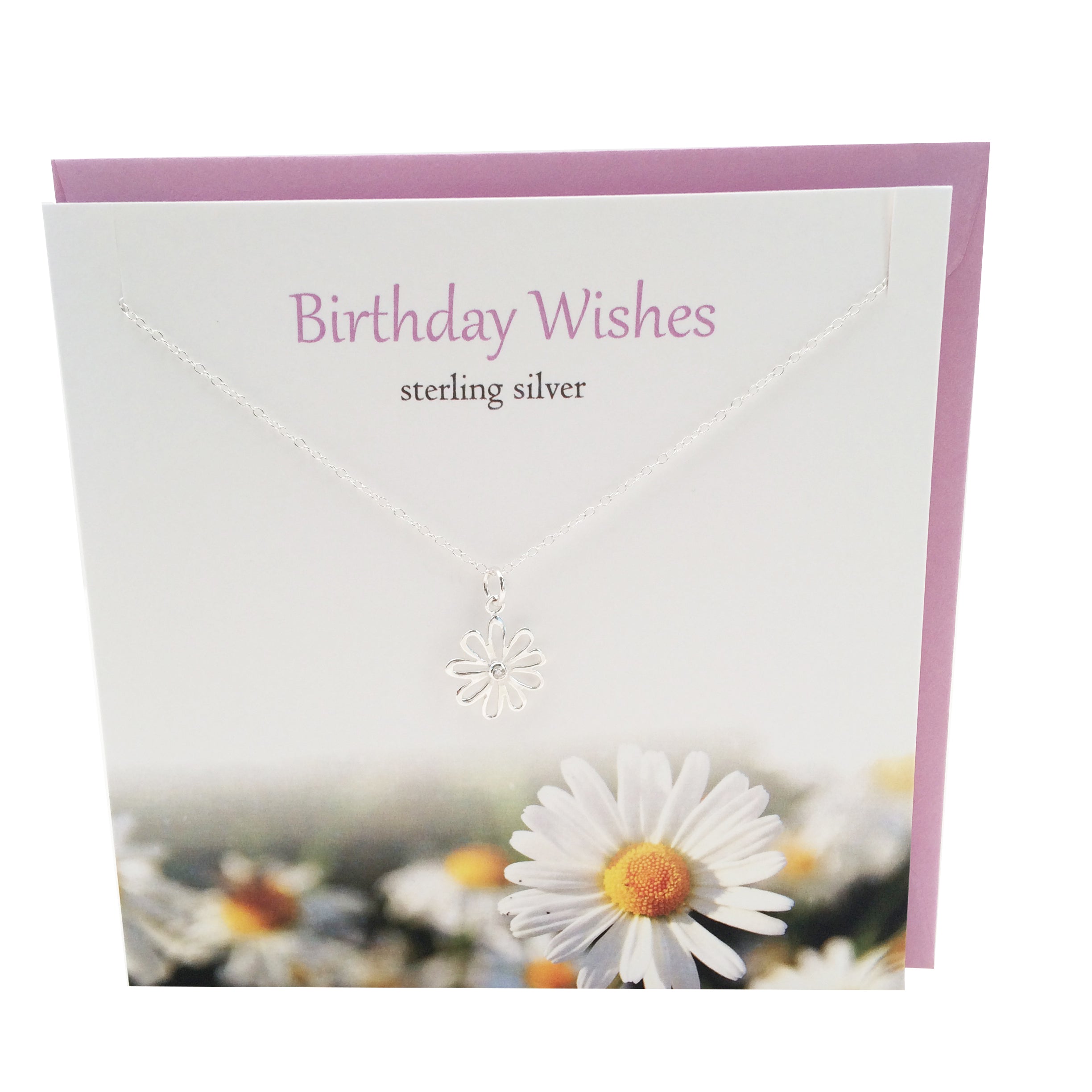 Birthday Wishes Daisy silver necklace | The Silver Studio Scotland