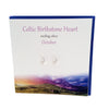 Celtic Birthstone silver earrings | October Opal Pink crystal