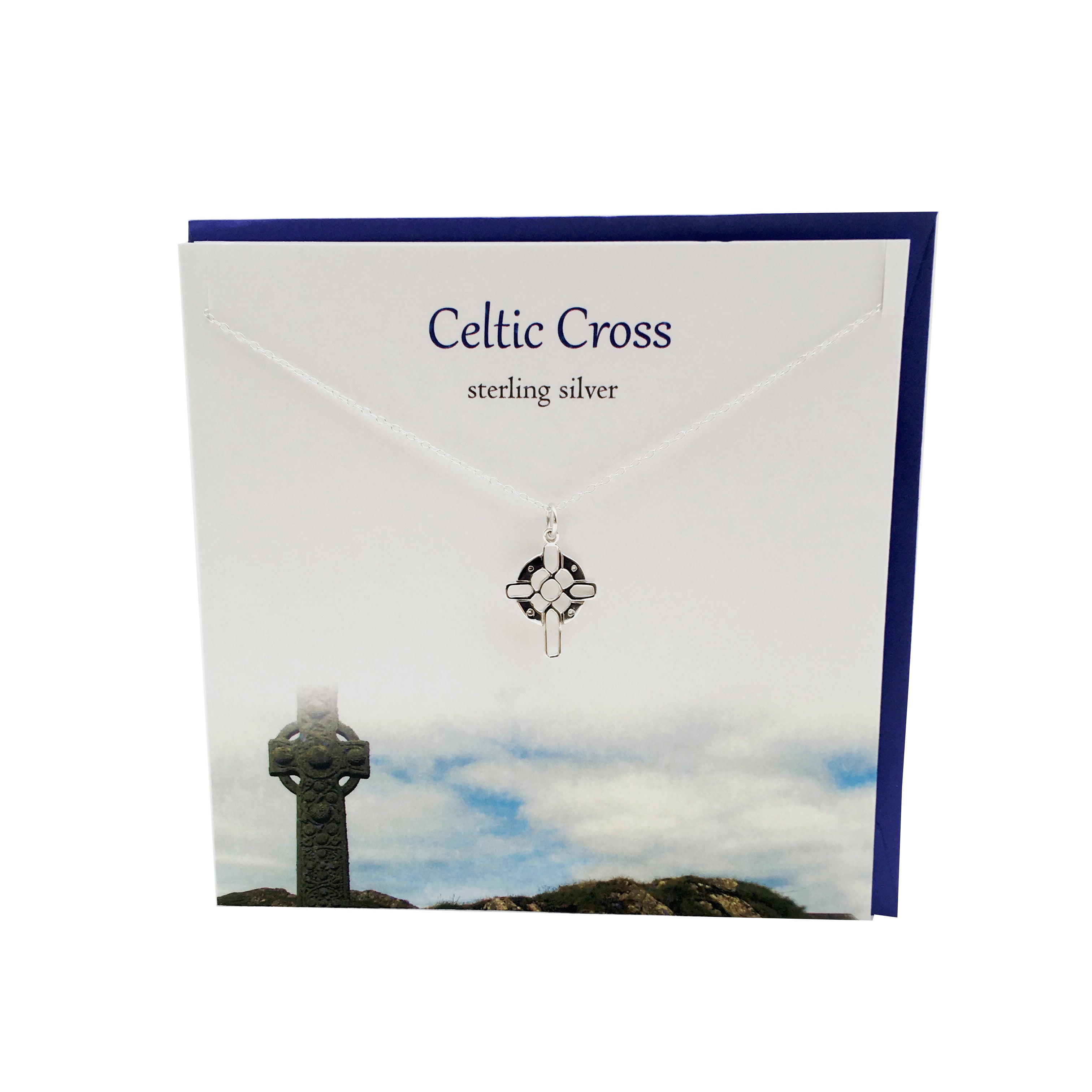 Celtic Cross Large silver necklace | The Silver Studio Scotland