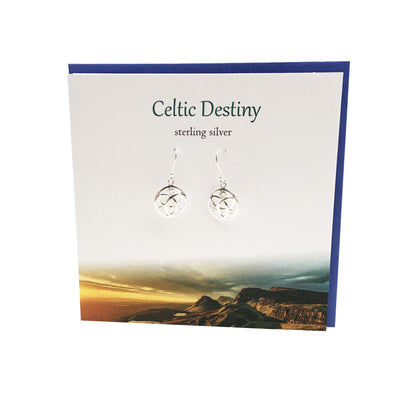 Celtic Destiny Scotland sterling silver earrings | The Silver Studio