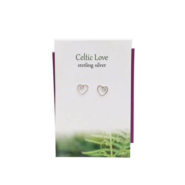 Celtic Love silver stud earrings| The Silver Studio Scotland