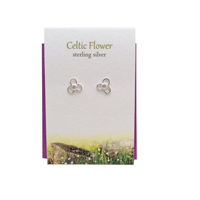 Celtic Flower silver stud earrings| The Silver Studio Scotland