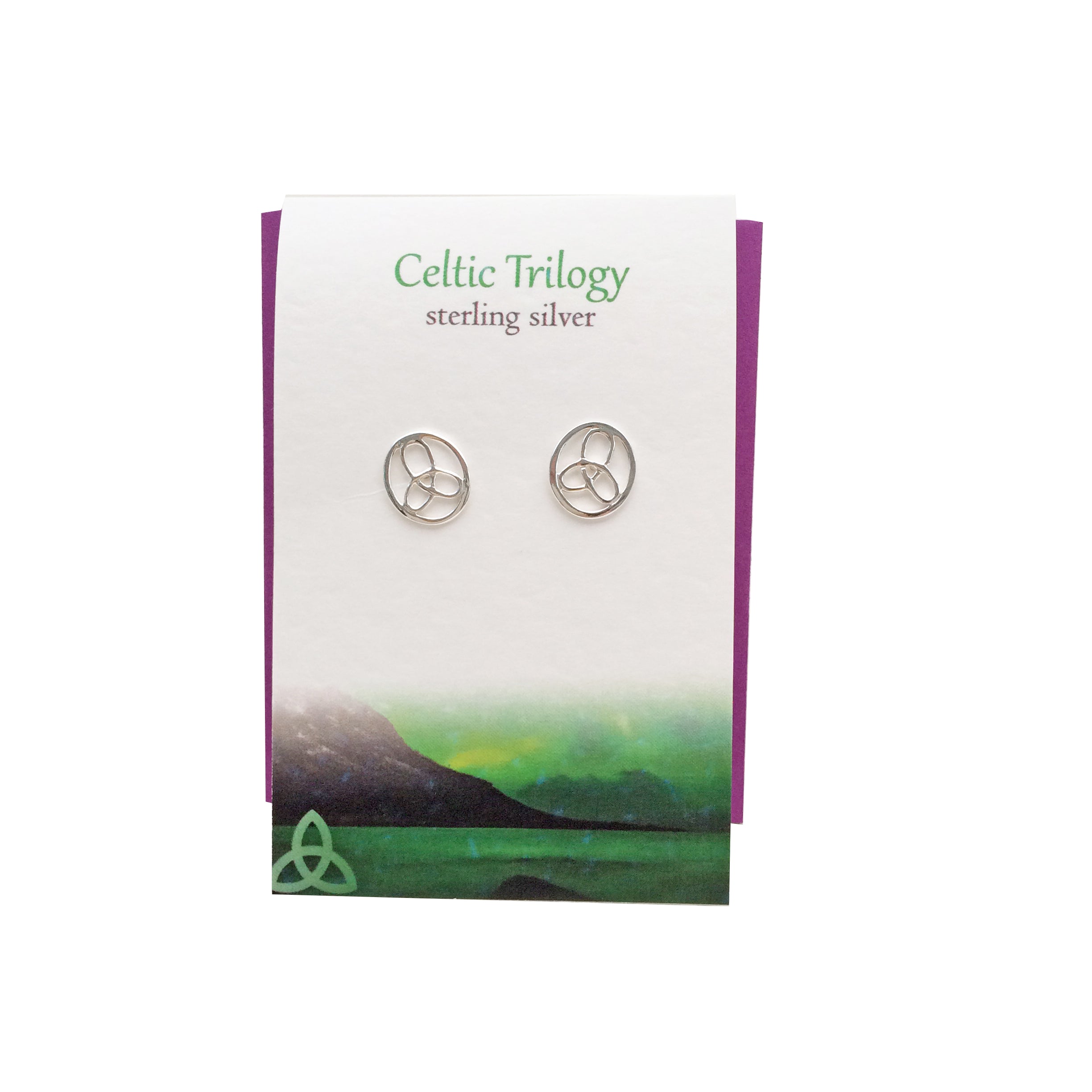 Celtic Trilogy silver stud earrings| The Silver Studio Scotland