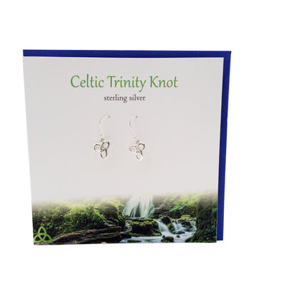 Celtic trinity knot sterling silver earrings | The Silver Studio Scotland