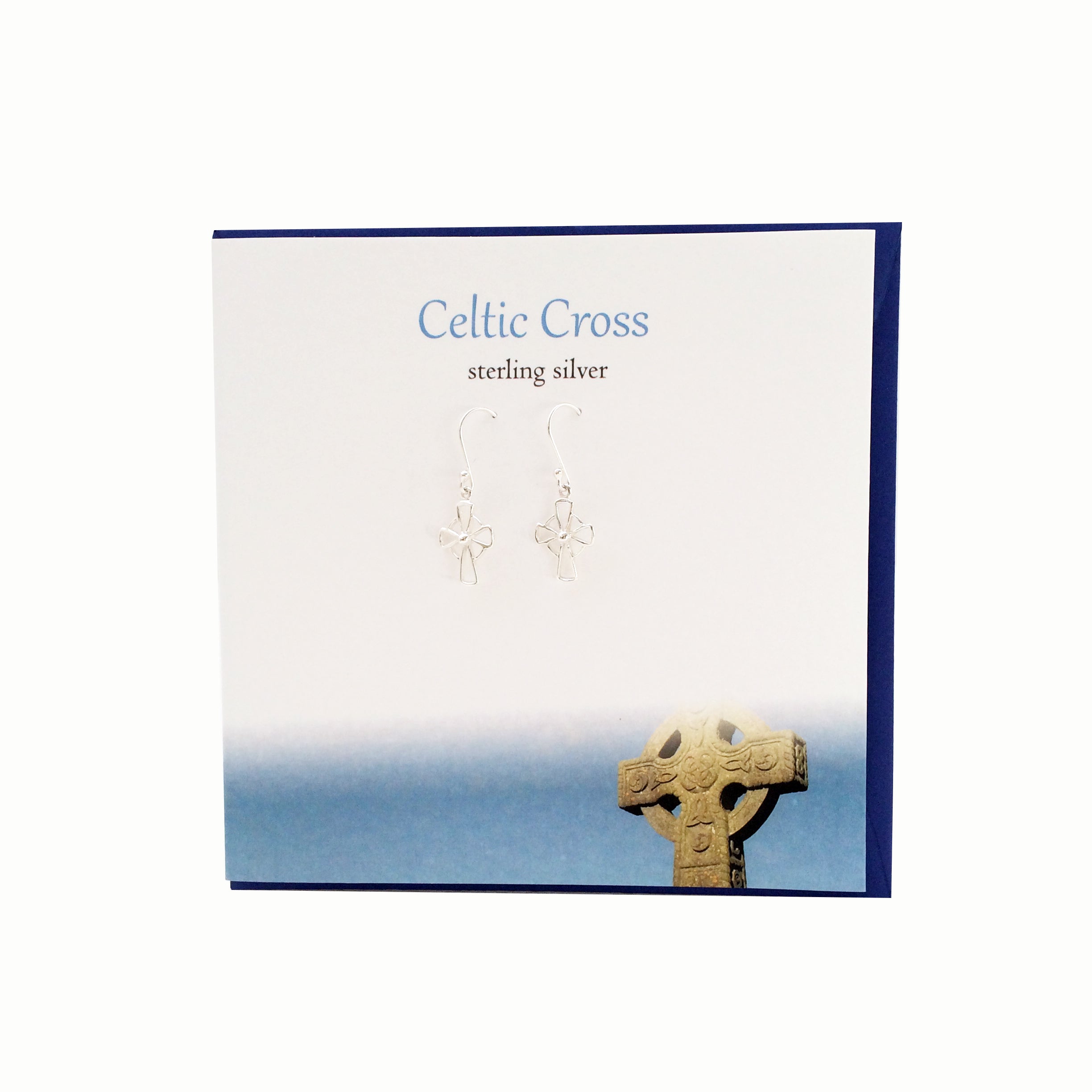 Celtic cross Scotland silver earrings | The Silver Studio Scotland
