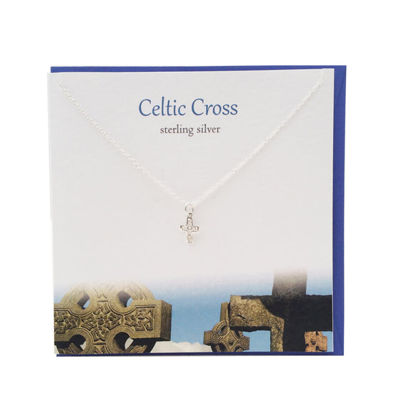 Celtic Cross small openwork silver necklace | The Silver Studio Scotland