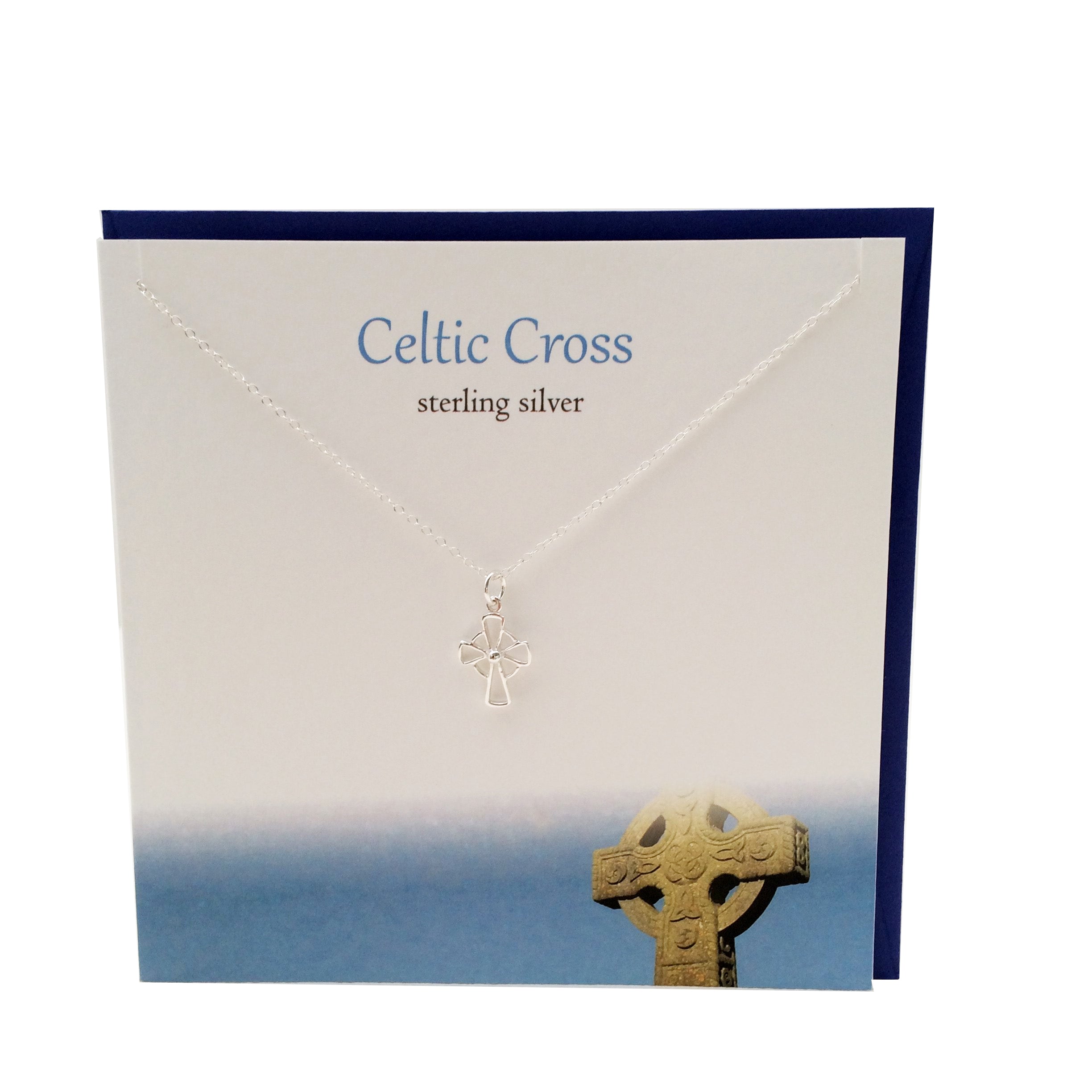Celtic Cross Necklace - 925 Sterling Silver - Irish Celtic Cross Pendant  Gaelic | eBay