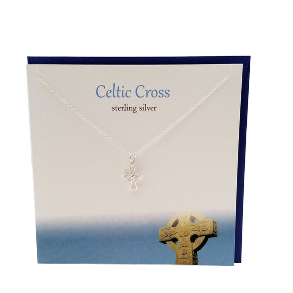 Celtic Cross Medium silver necklace | The Silver Studio Scotland