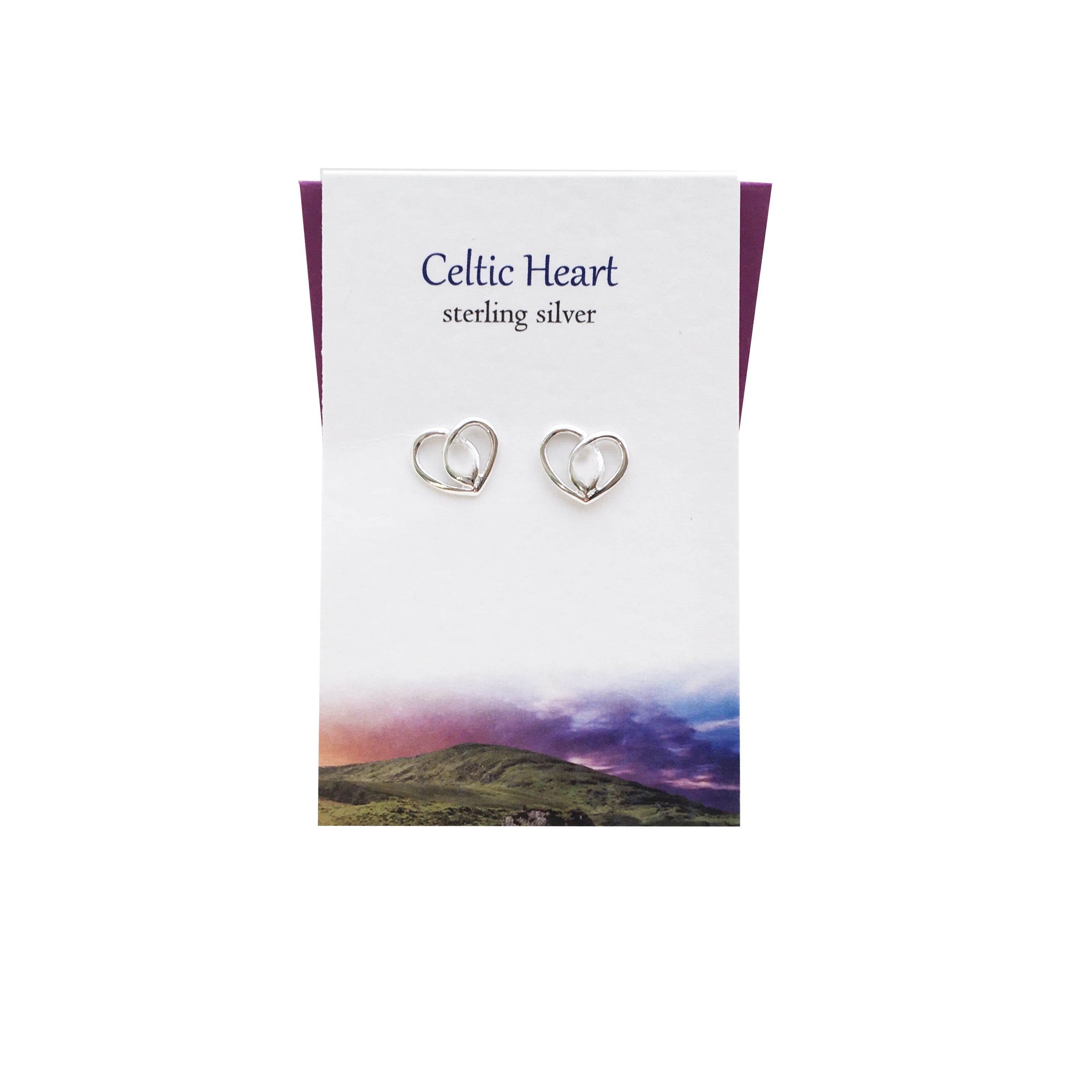 Celtic Heart silver stud earrings| The Silver Studio Scotland