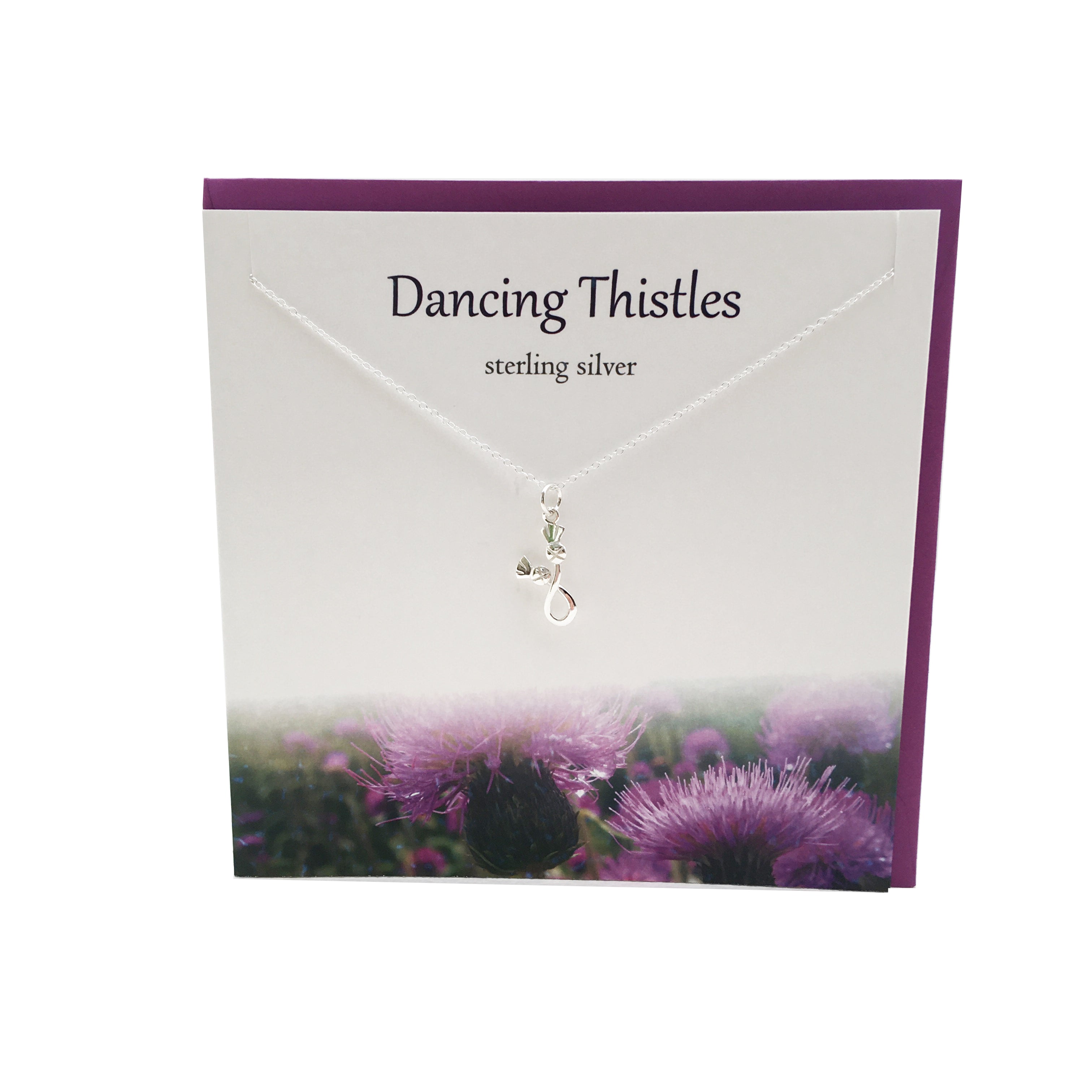 Dancing Thistles silver necklace | The Silver Studio Scotland