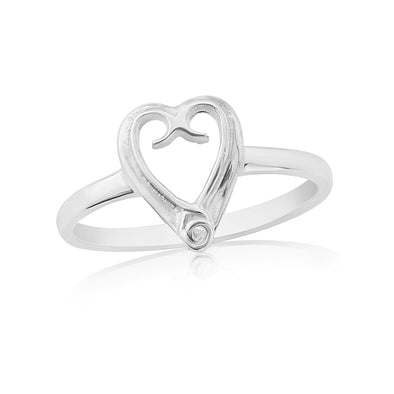 Glenna Celtic Eternal Heart Ring | Silver Scottish Designer Jewellery
