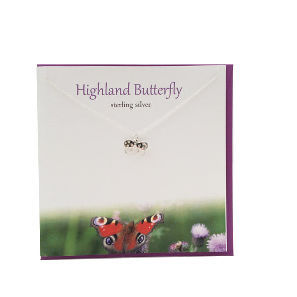 Highland Butterfly silver pendant The Silver Studio Scotland