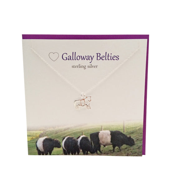 Belted Galloway silver necklace | The Silver Studio Scotland