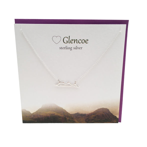 Glencoe silver Scottish mountain necklace | The Silver Studio Scotland