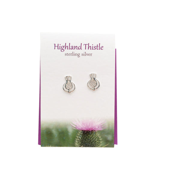 Highland Thistle silver stud earrings| The Silver Studio Scotland