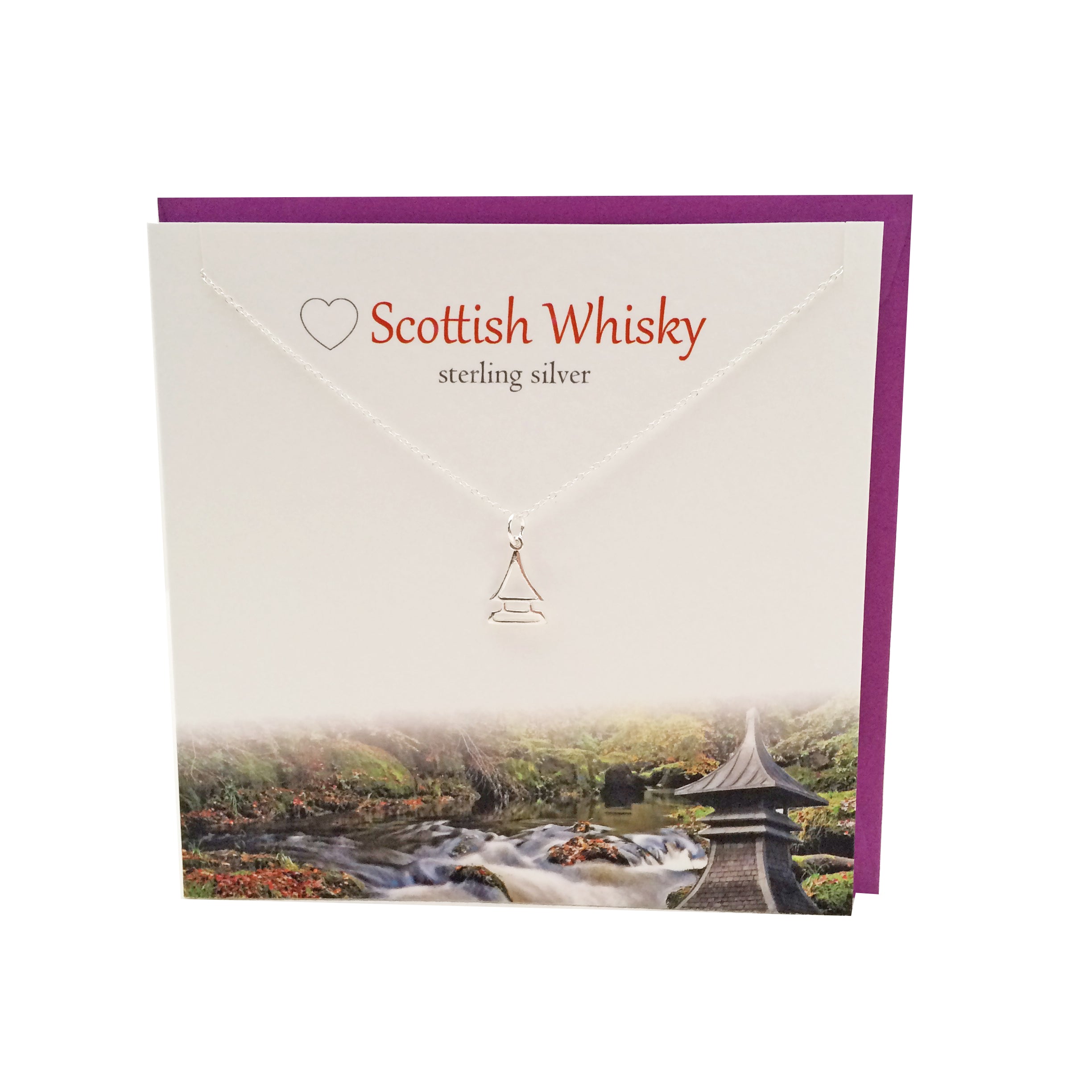 Scottish Whisky Turret silver necklace | The Silver Studio Scotland