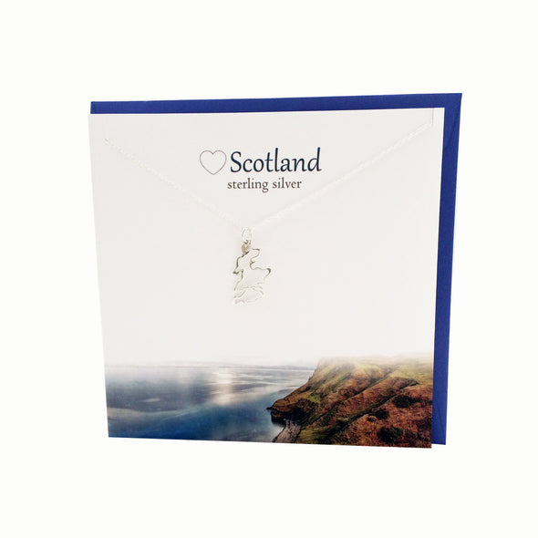 Scotland Map silver necklace | The Silver Studio Scotland