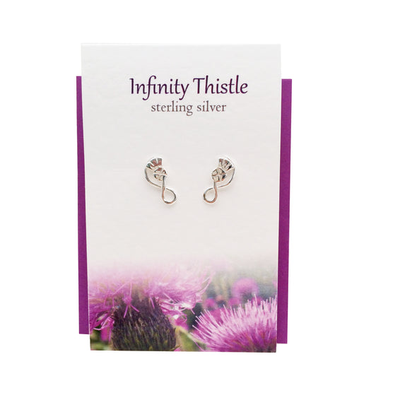 Infinity Thistle silver stud earrings| The Silver Studio Scotland
