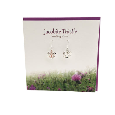 Jacobite Thistle Scotland silver earrings | The Silver Studio Scotland