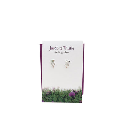 Jacobite Thistle silver stud earrings| The Silver Studio Scotland