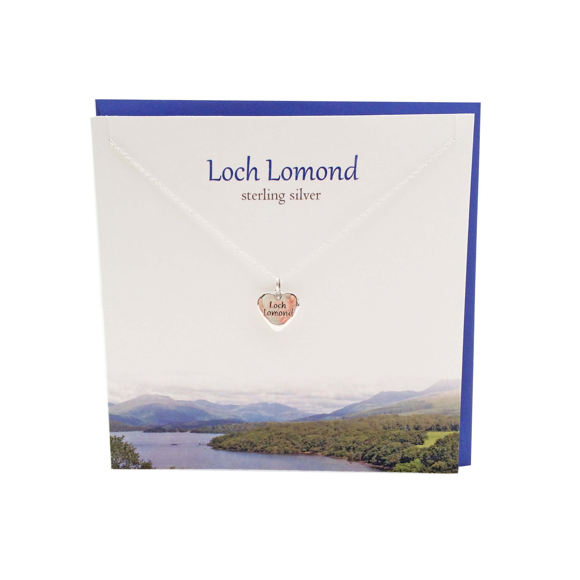 Love Loch Lomond silver heart necklace | The Silver Studio Scotland