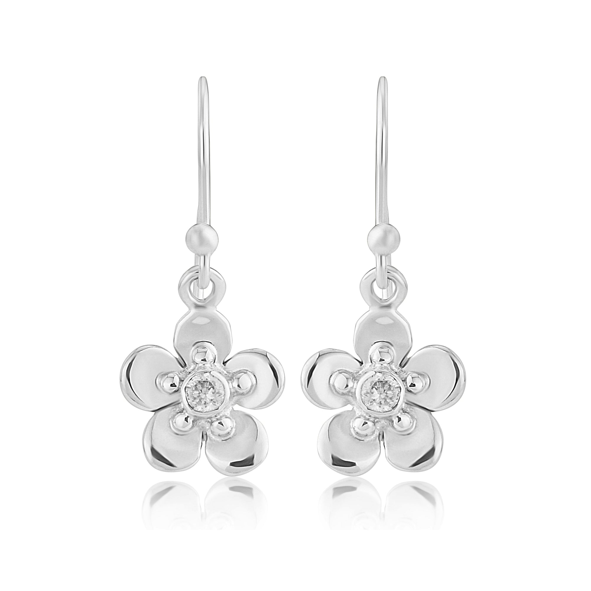 Forget Me Not silver small drop earrings| Glenna Jewellery Scotland