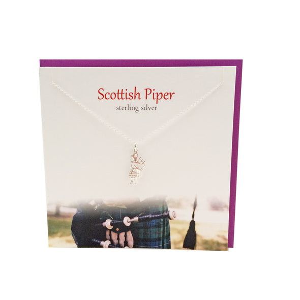 Scottish Piper silver pendant |The Silver Studio Scotland