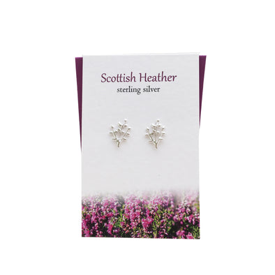 Scottish Heather silver stud earrings| The Silver Studio Scotland