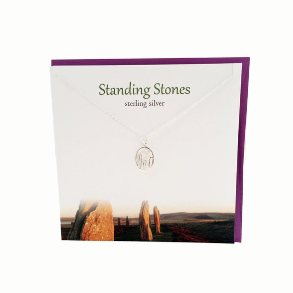 Standing Stones moonstone silver pendant | The Silver Studio Scotland