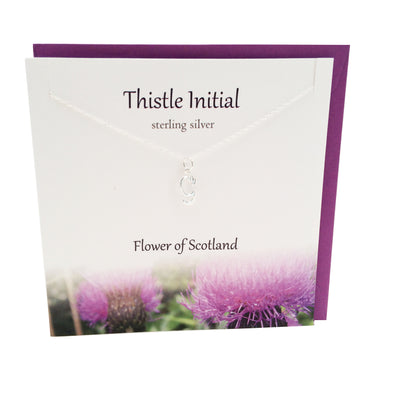 Thistle  Initial 'G' silver necklace | The Silver Studio Scotland