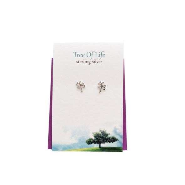 Tree of Life silver stud earrings| The Silver Studio Scotland