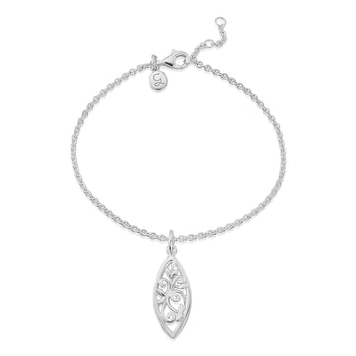 Scottish Woodland garden silver bracelet | Glenna Jewellery Scotland