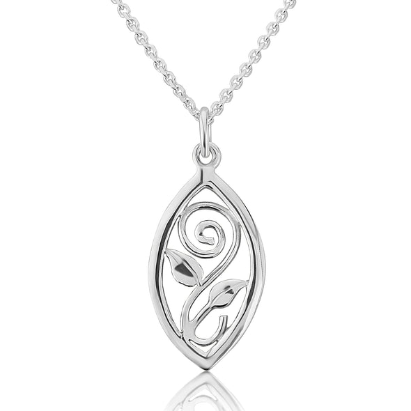 Scottish Woodland Garden silver pendant medium | Glenna Jewellery Scotland