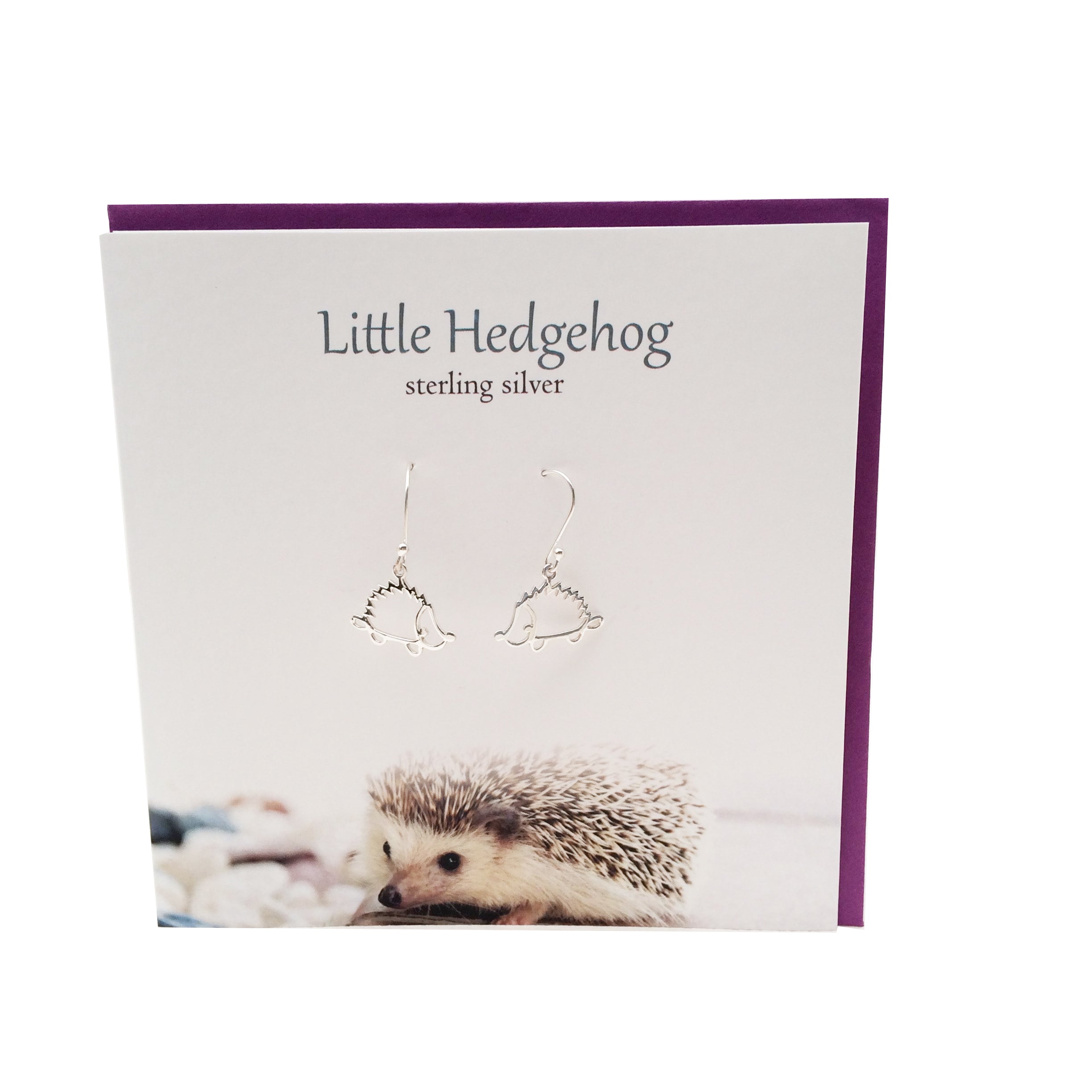 Little Hedgehog sterling silver earrings | The Silver Studio Scotland