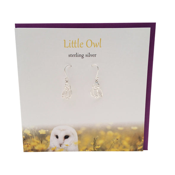 Little Owl sterling silver earrings | The Silver Studio Scotland