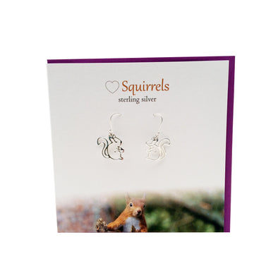 Red Squirrel sterling silver earrings | The Silver Studio Scotland