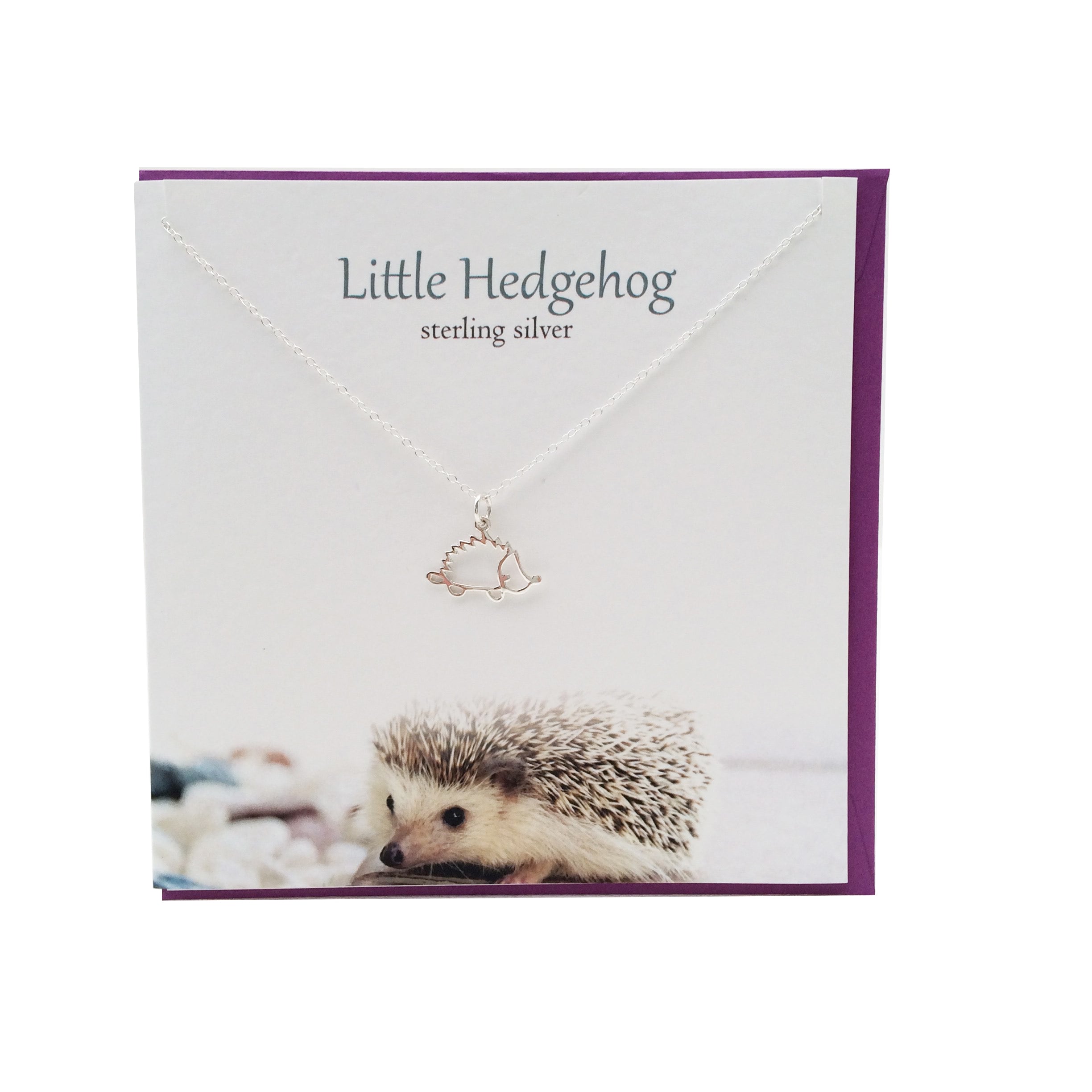 Silver on sale hedgehog necklace