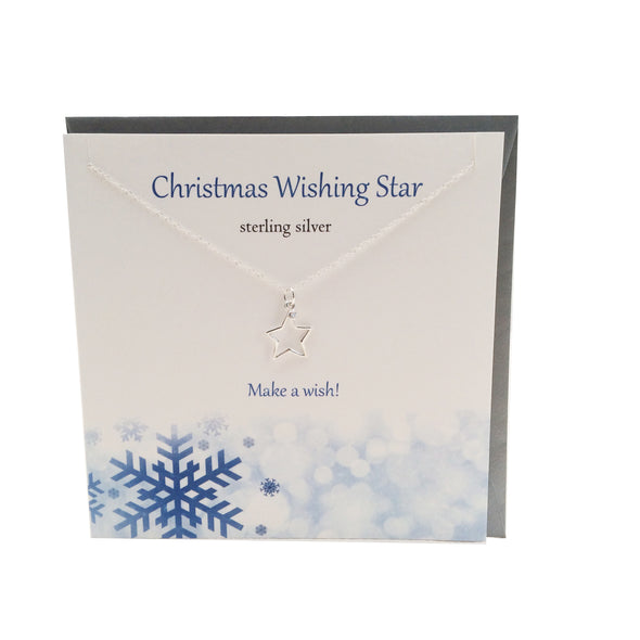 Christmas Wishing Star  silver necklace | The Silver Studio Scotland