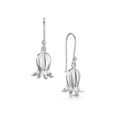 Scottish Bluebell silver drop earrings small| Glenna Jewellery Scotland