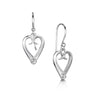 Celtic Eternal Heart Silver drop earrings | Glenna Jewellery Scotland