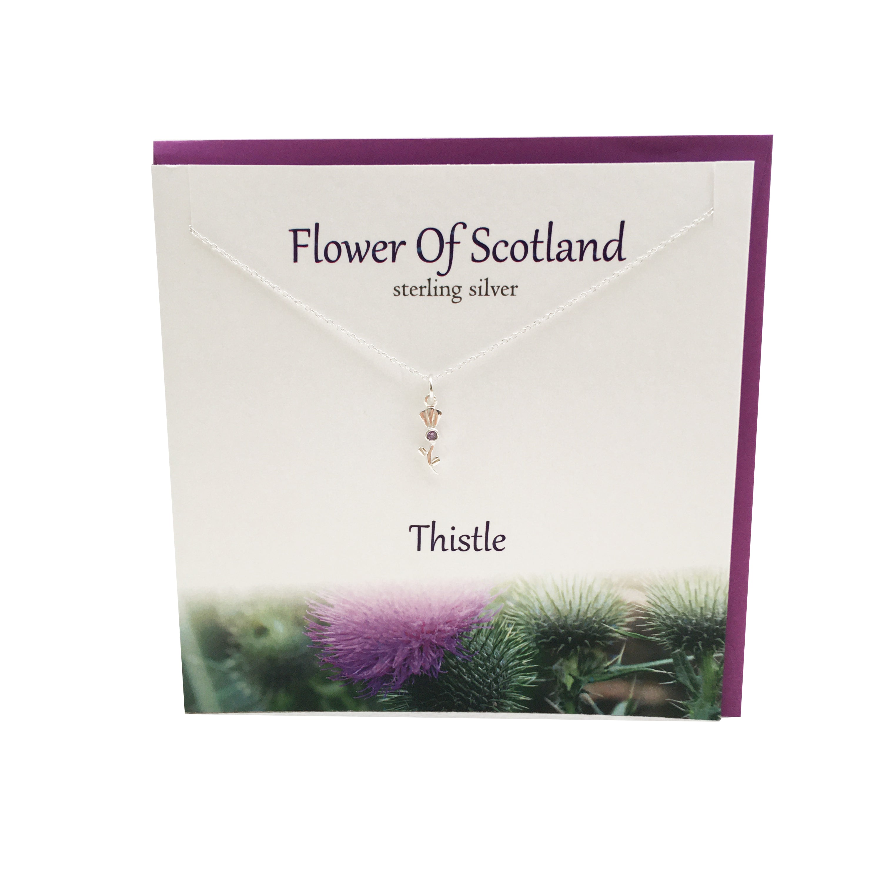 Flower Of Scotland Thistle silver pendant | The Silver Studio Scotland